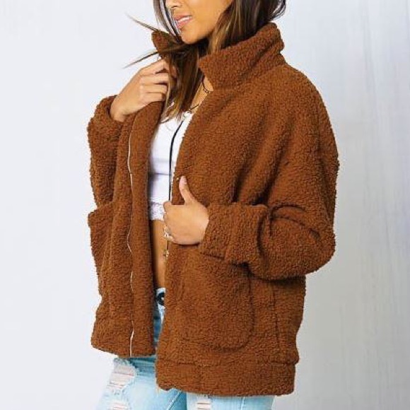 Teddy Coat in Rust - Picture 5 of 5